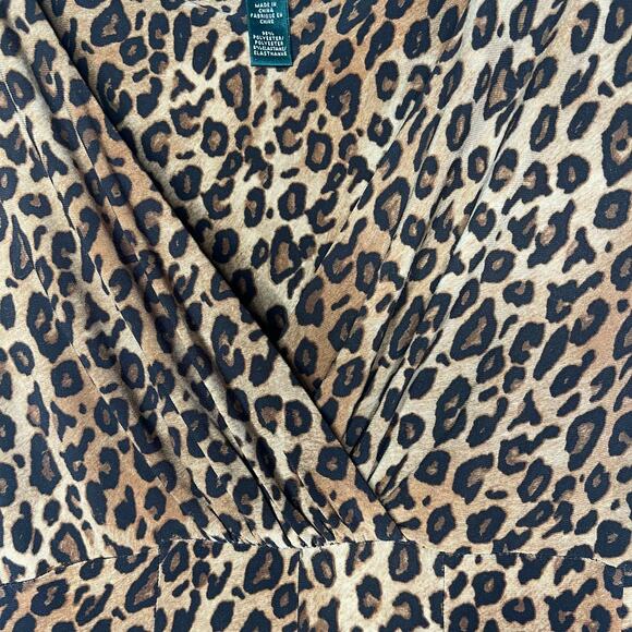 Ralph Lauren Animal Print Sheath Dress V-Neck Cap Sleeve Women's 6 Mob Wife - Picture 4 of 11